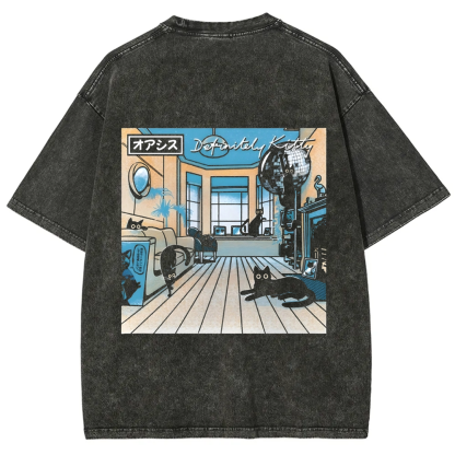 Unisex Vintage Washed Definitely Kitty t-Shirt