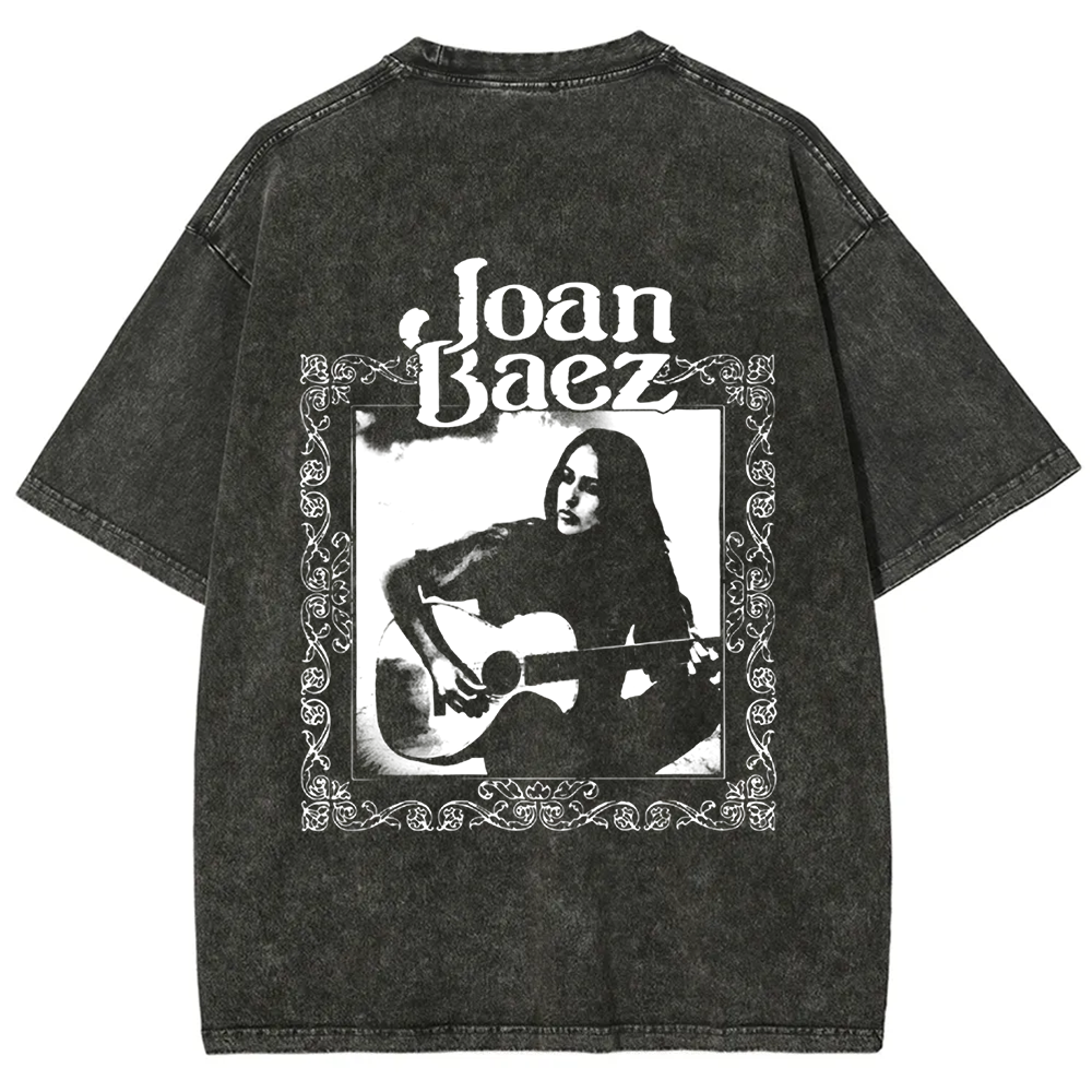 Unisex Vintage Washed Joan Baez Singer t-Shirt