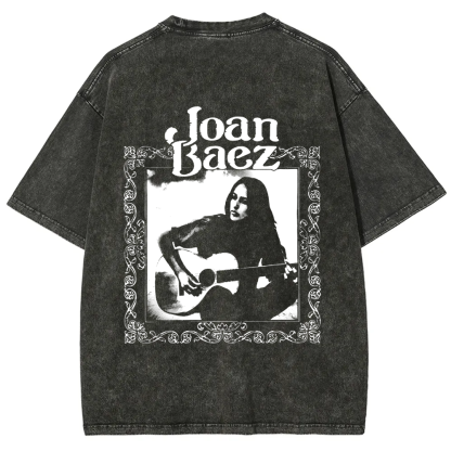 Unisex Vintage Washed Joan Baez Singer t-Shirt