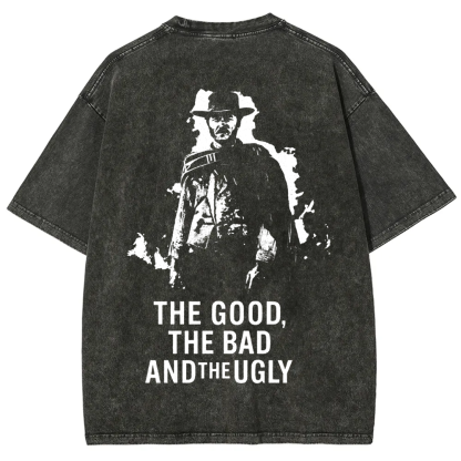 Unisex Vintage Washed The good ,the bad,the ugly, spaghetti Western movie  t-Shirt