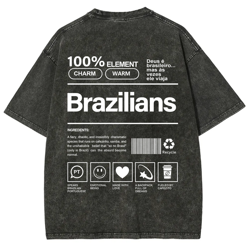 Brazilians Unisex Fit  Washed T-Shirt