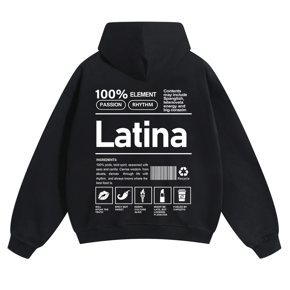 Latina Unisex Fit Color Hoodie wearishow
