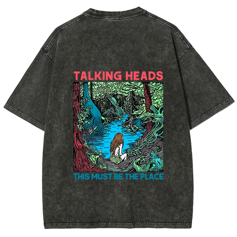Unisex Vintage Talking Heads Band Casual Printed t-Shirt