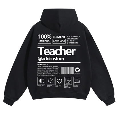 Teacher Addcustom Solid Color Hoodie wearishow