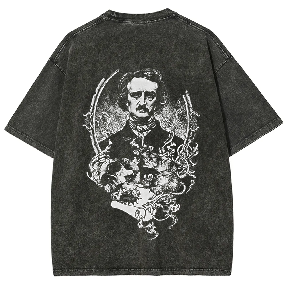 Unisex Vintage Funny Edgar Allan Poe Horror Writer t-Shirt