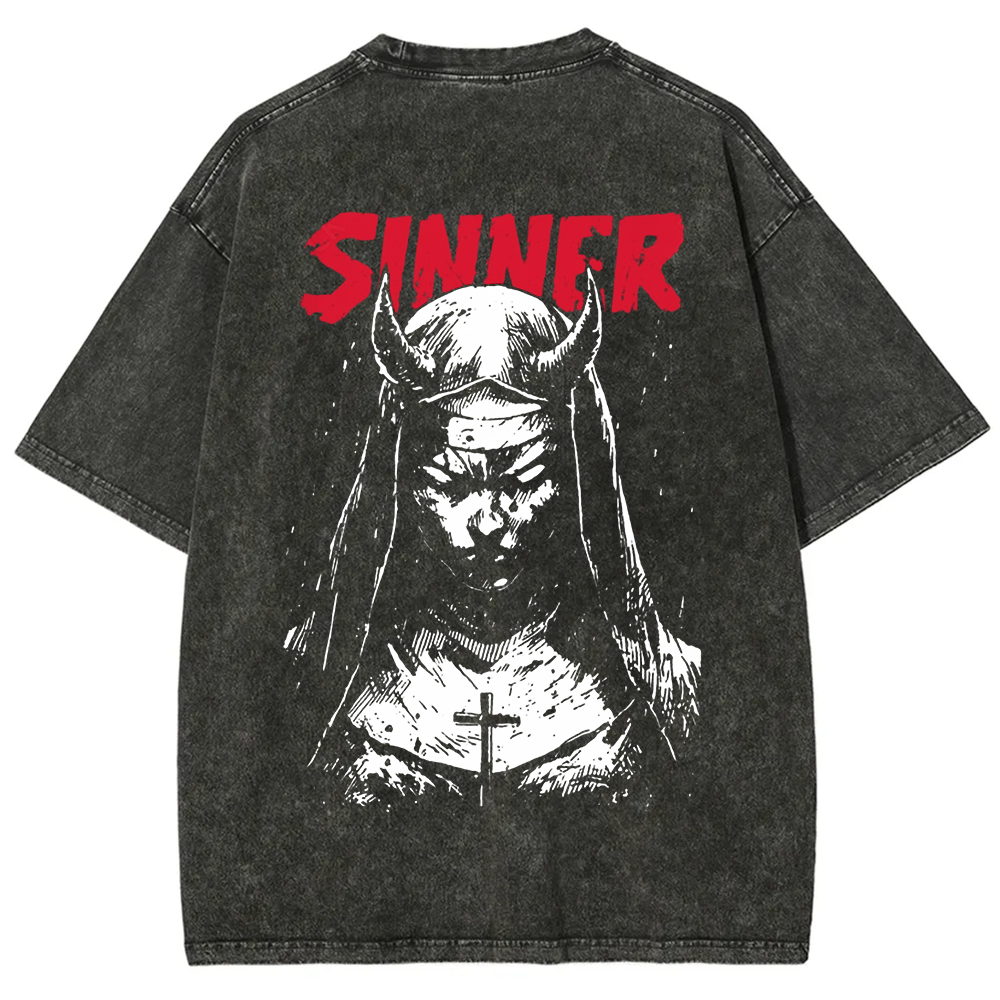Unisex Vintage Sinner Nun t-Shirt
