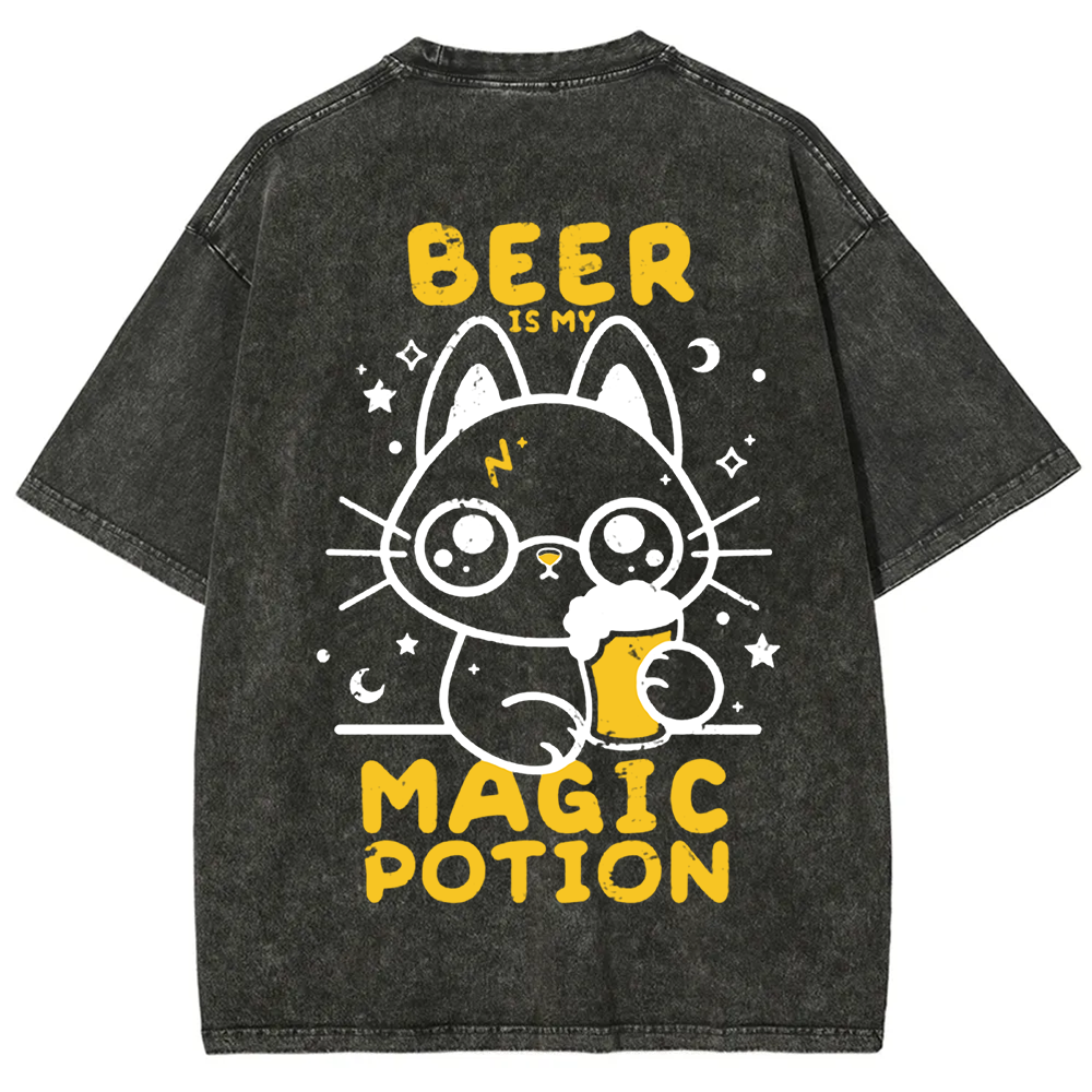 Unisex Vintage Beer Is My Magic Potion Music t-Shirt