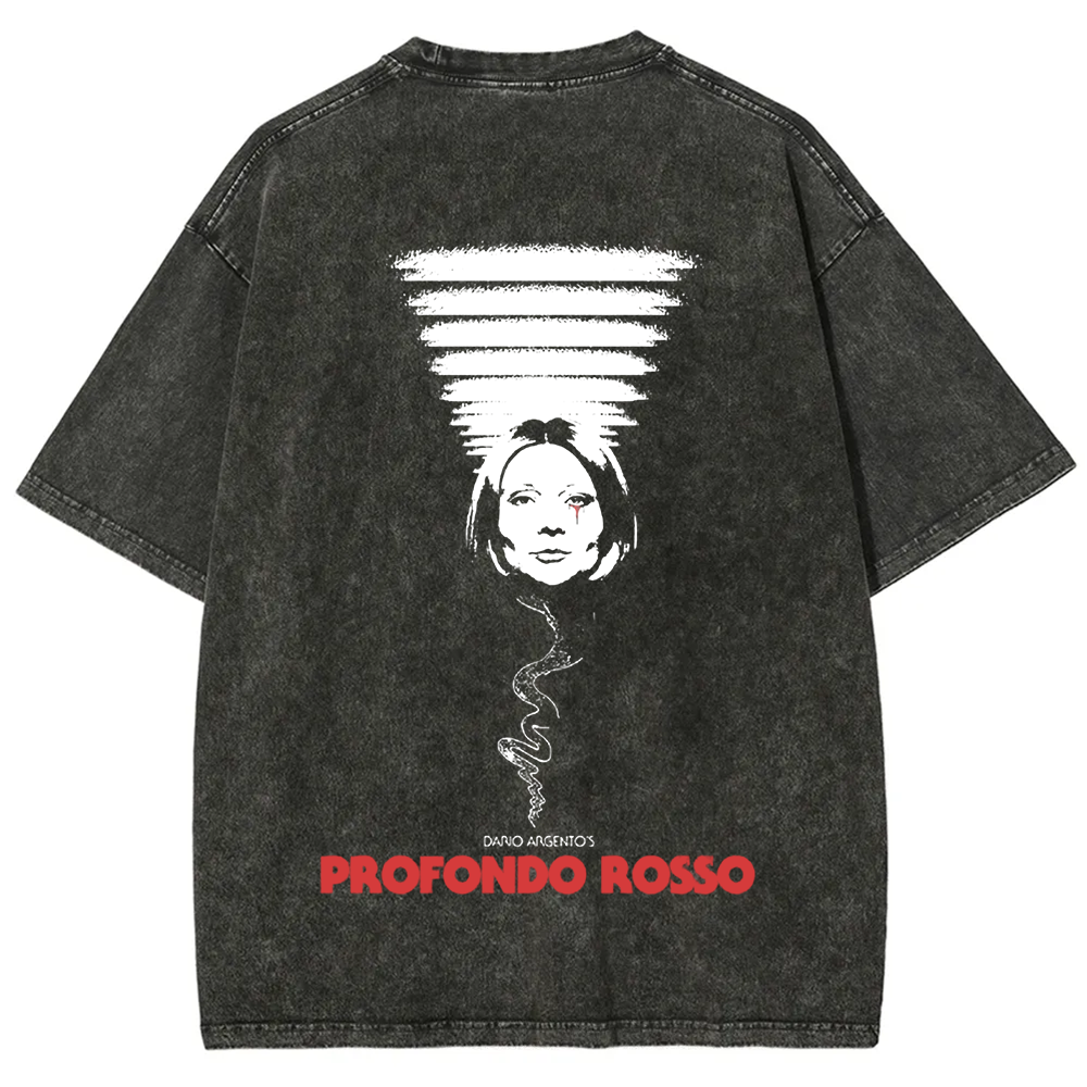 Unisex Vintage Deep Red Horror Movie t-Shirt