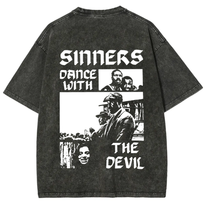 Unisex Vintage  Sinners Horror Movie t-Shirt