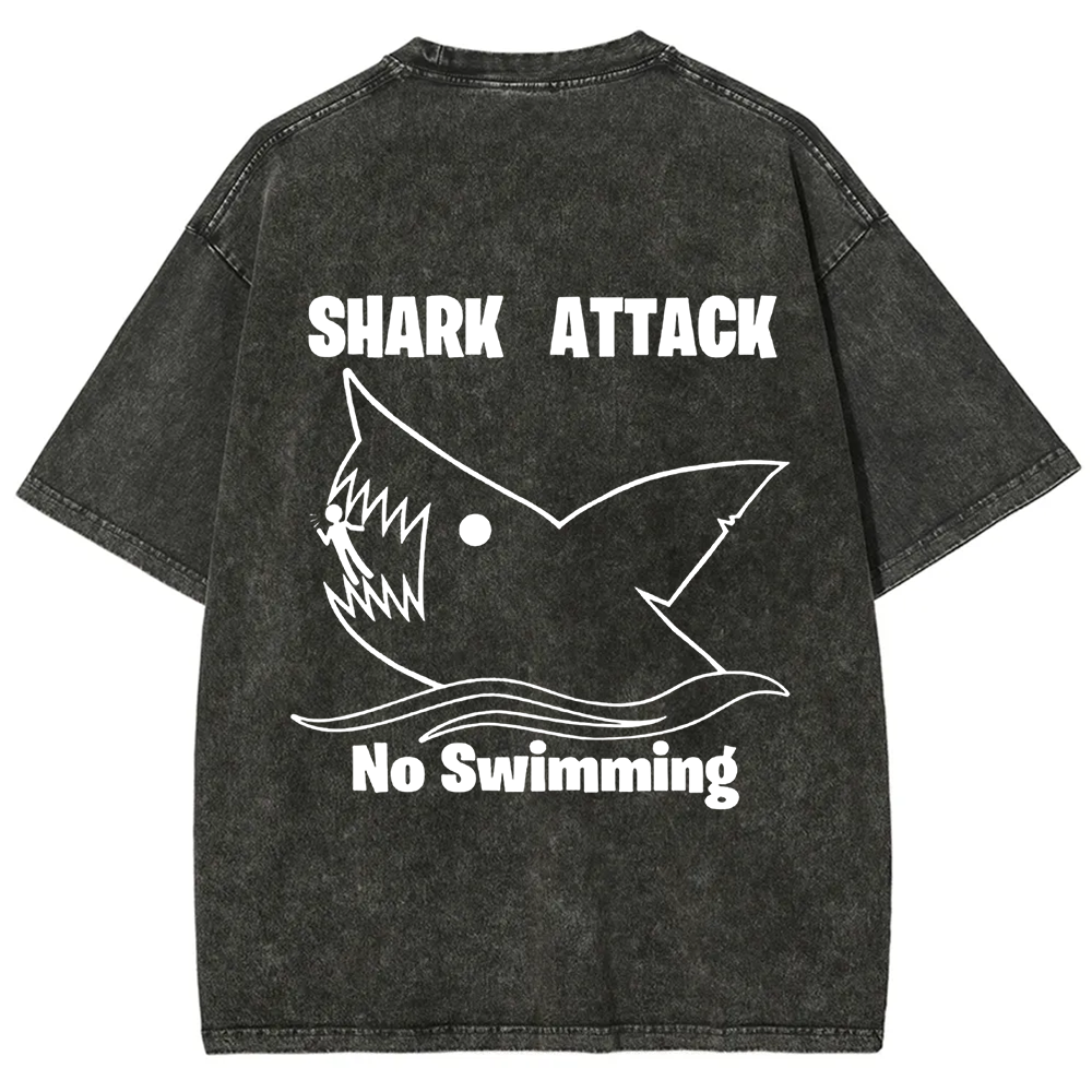Unisex Vintage Shark Attack funny t-Shirt