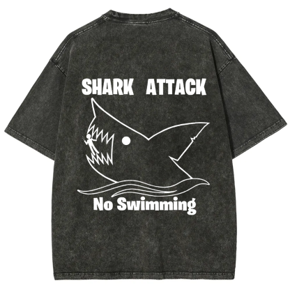 Unisex Vintage Shark Attack funny t-Shirt