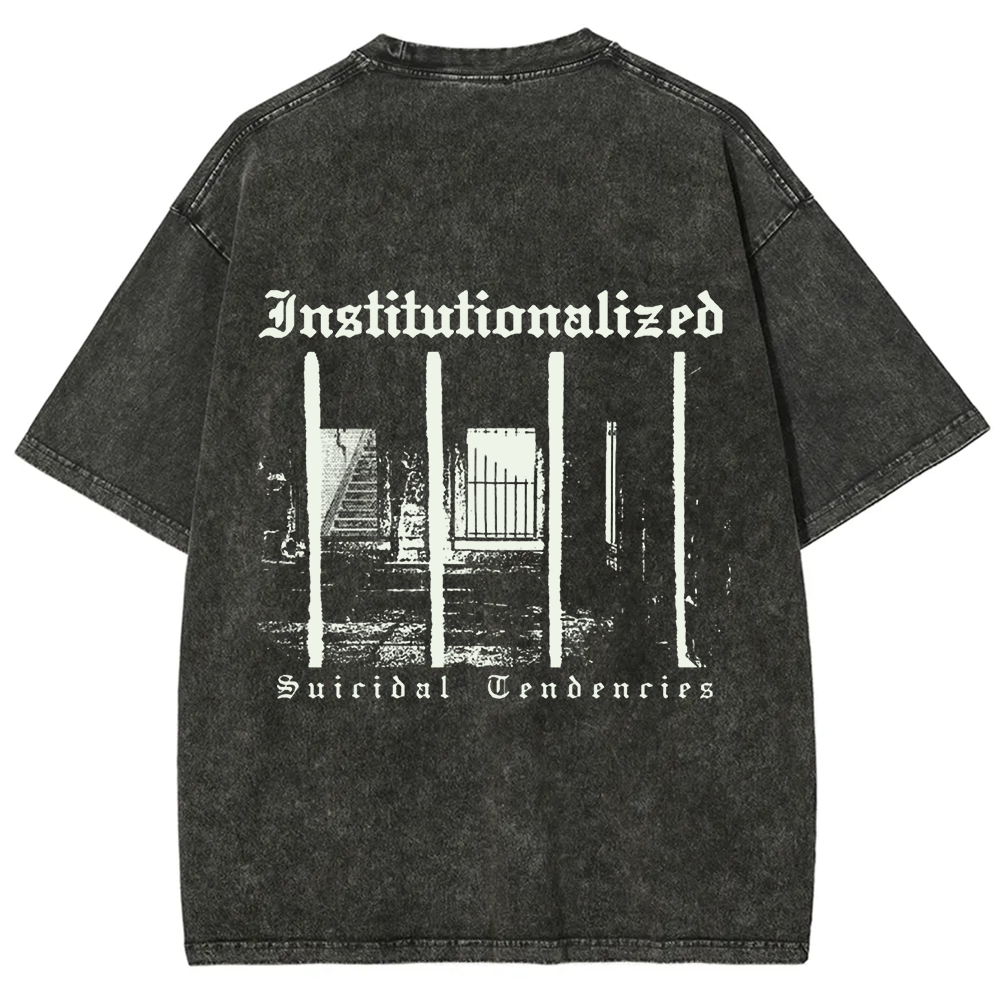 Unisex Vintage  Suicidal Tendencies Band Institutionalized t-Shirt