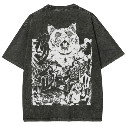 Unisex Vintage Monster Cat t-Shirt