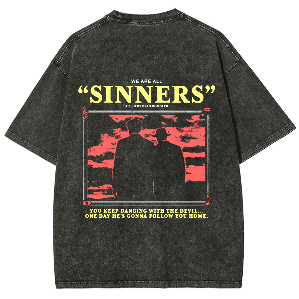 Unisex Vintage Sinners Horror Movie t-Shirt