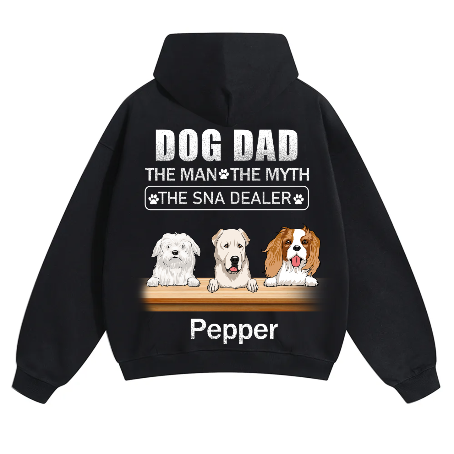 Dog Dad The Man The Myth The Snack Dealer - Personalized Custom Unisex Hoodie