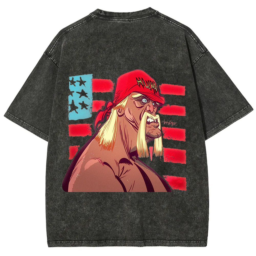 Unisex Vintage  Wrestling WWE Hulk Hogan Real American t-Shirt