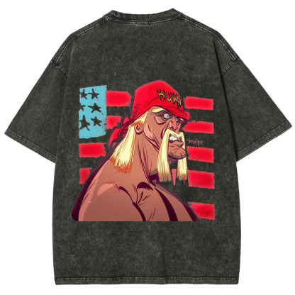 Unisex Vintage  Wrestling WWE Hulk Hogan Real American t-Shirt