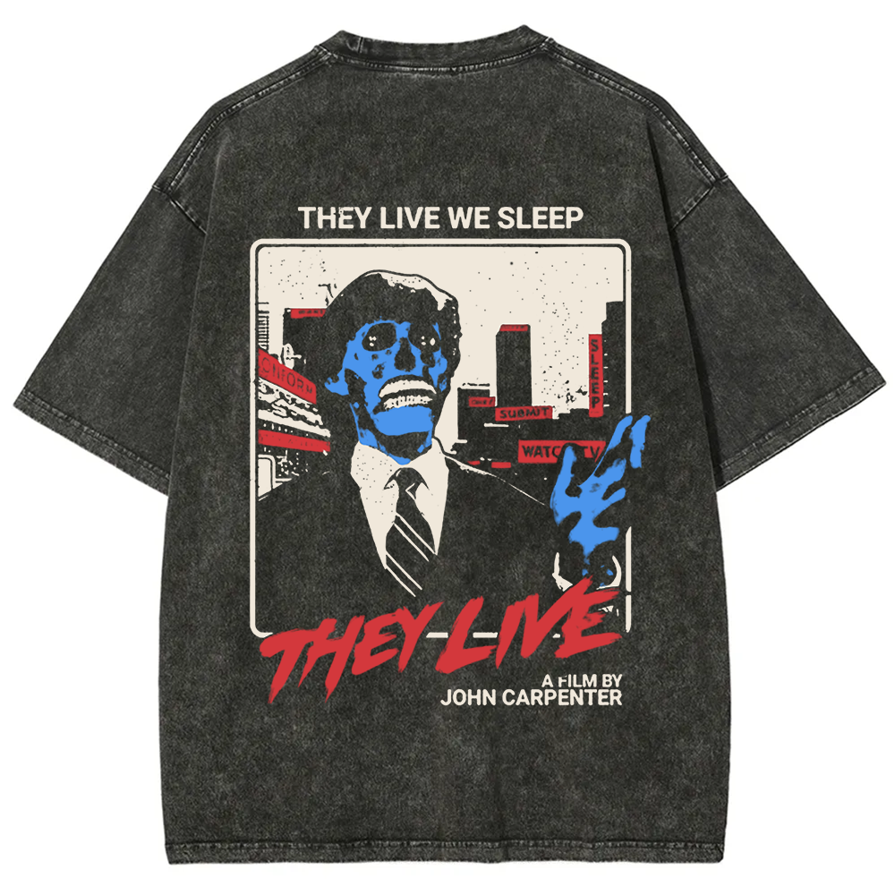 Unisex Vintage They Live horror movie  t-Shirt