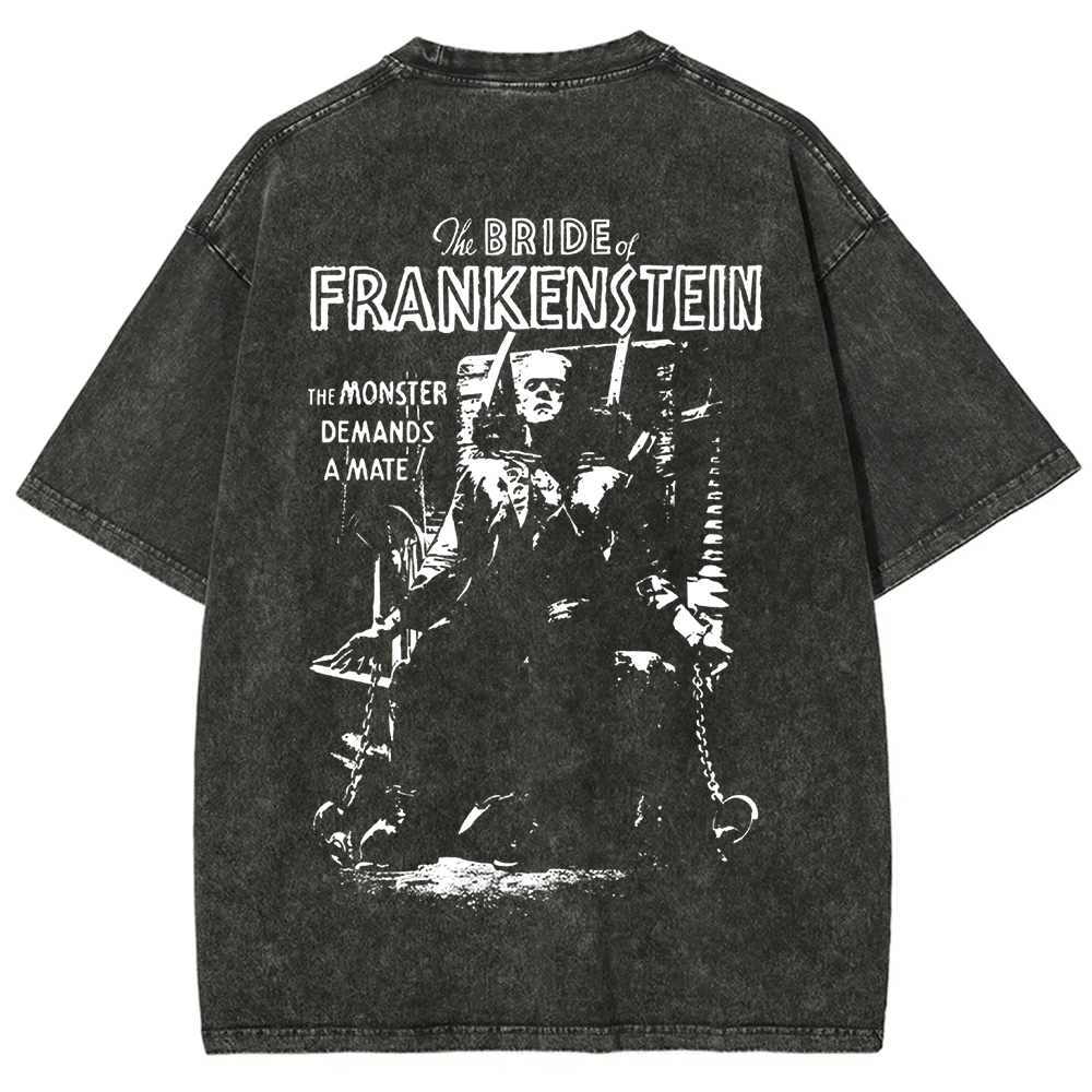 Unisex Vintage Bride of Frankenstein Horror Movie t-Shirt