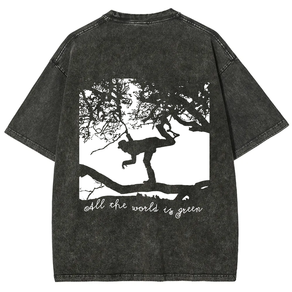 Unisex Vintage  Tom Waits - All the World is Green Music t-Shirt