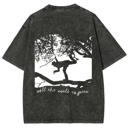 Unisex Vintage  Tom Waits - All the World is Green Music t-Shirt