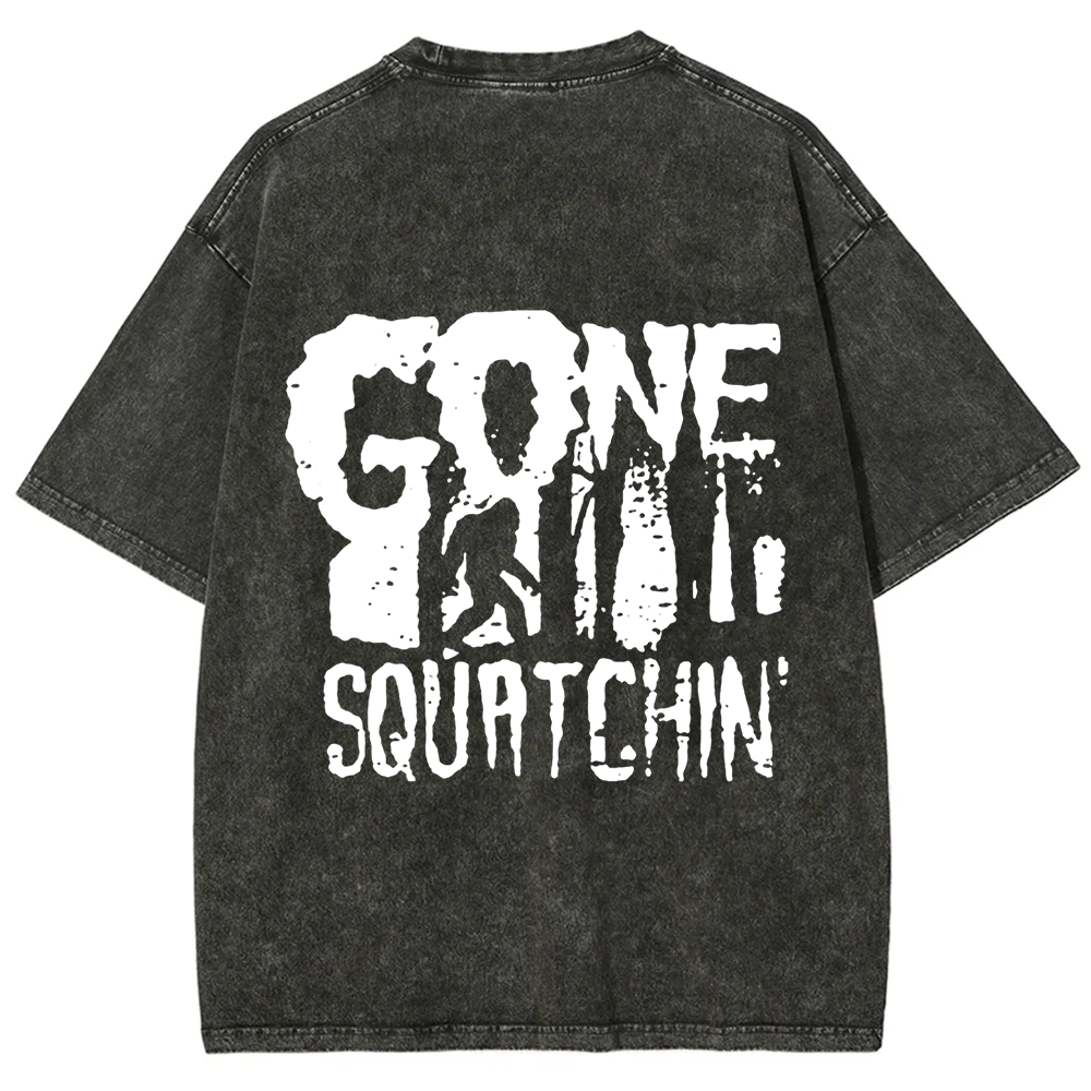Unisex Vintage Gone Squatching Funny Big Foot t-Shirt
