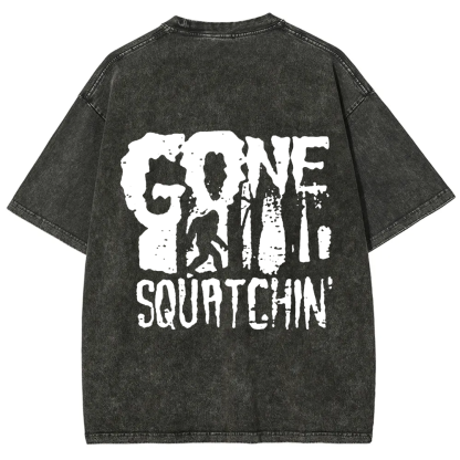 Unisex Vintage Gone Squatching Funny Big Foot t-Shirt