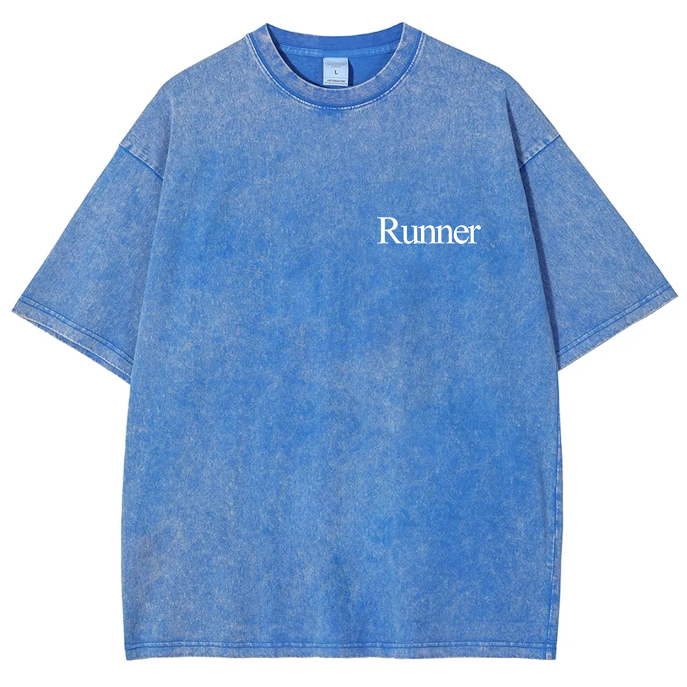 Runner Unisex Fit Washed T-Shirt