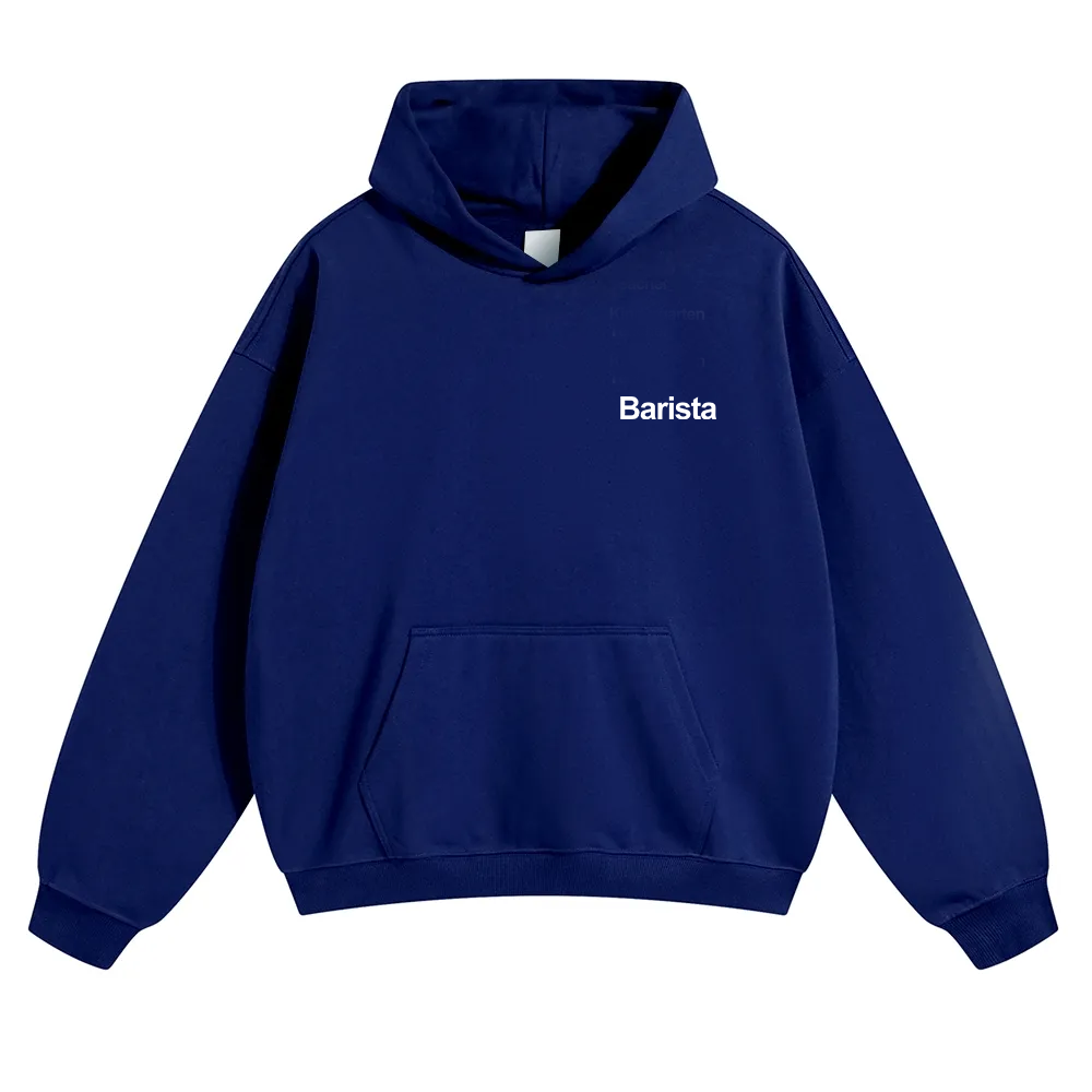 Barista Unisex Solid Color Hoodie wearishow