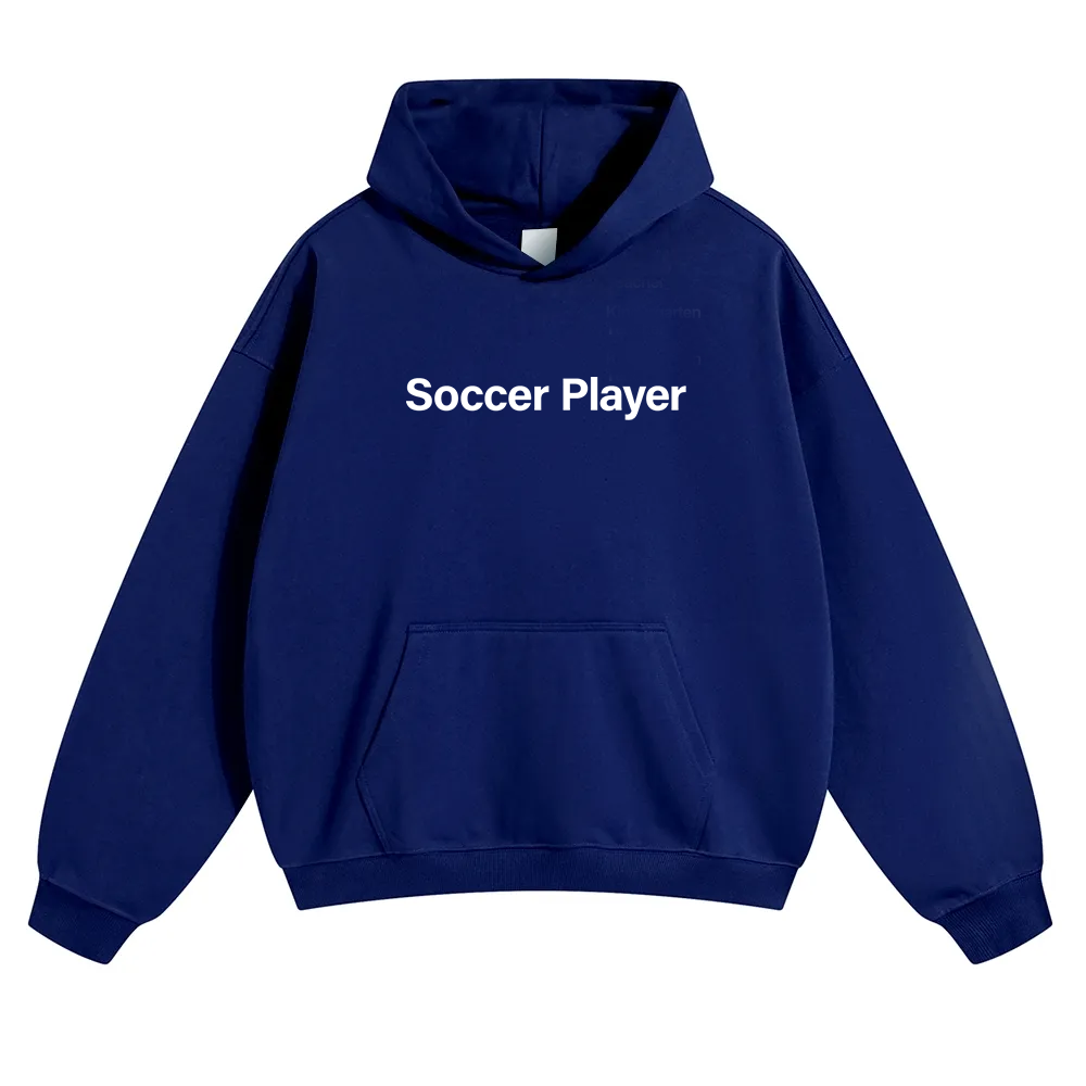 Soccer Player Unisex Solid Color Hoodie wearishow