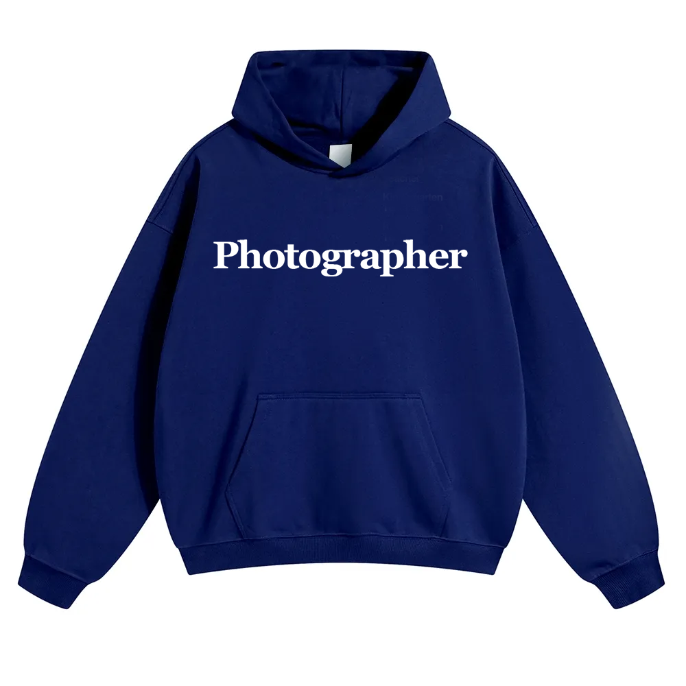 Photographer Unisex Solid Color Hoodie wearishow