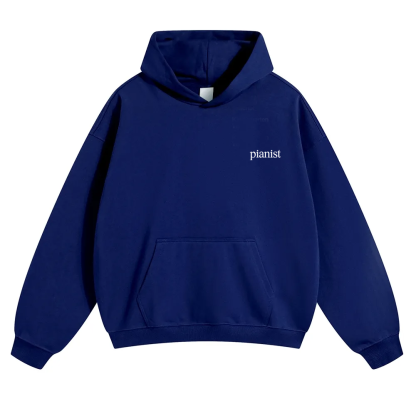 Pianist Unisex Solid Color Hoodie wearishow