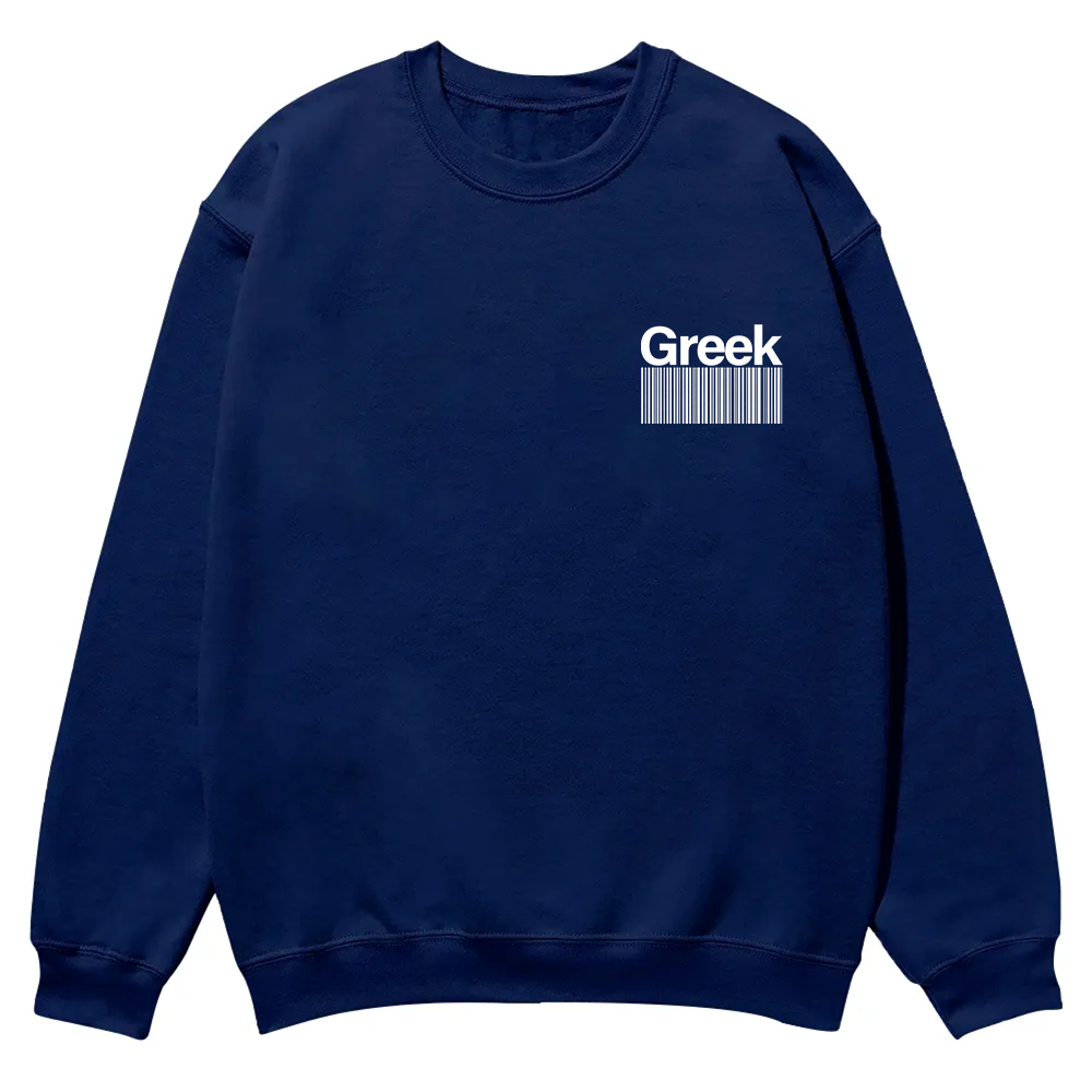 Greek Unisex Fit  Casual Crewneck Sweatshirt wearishow