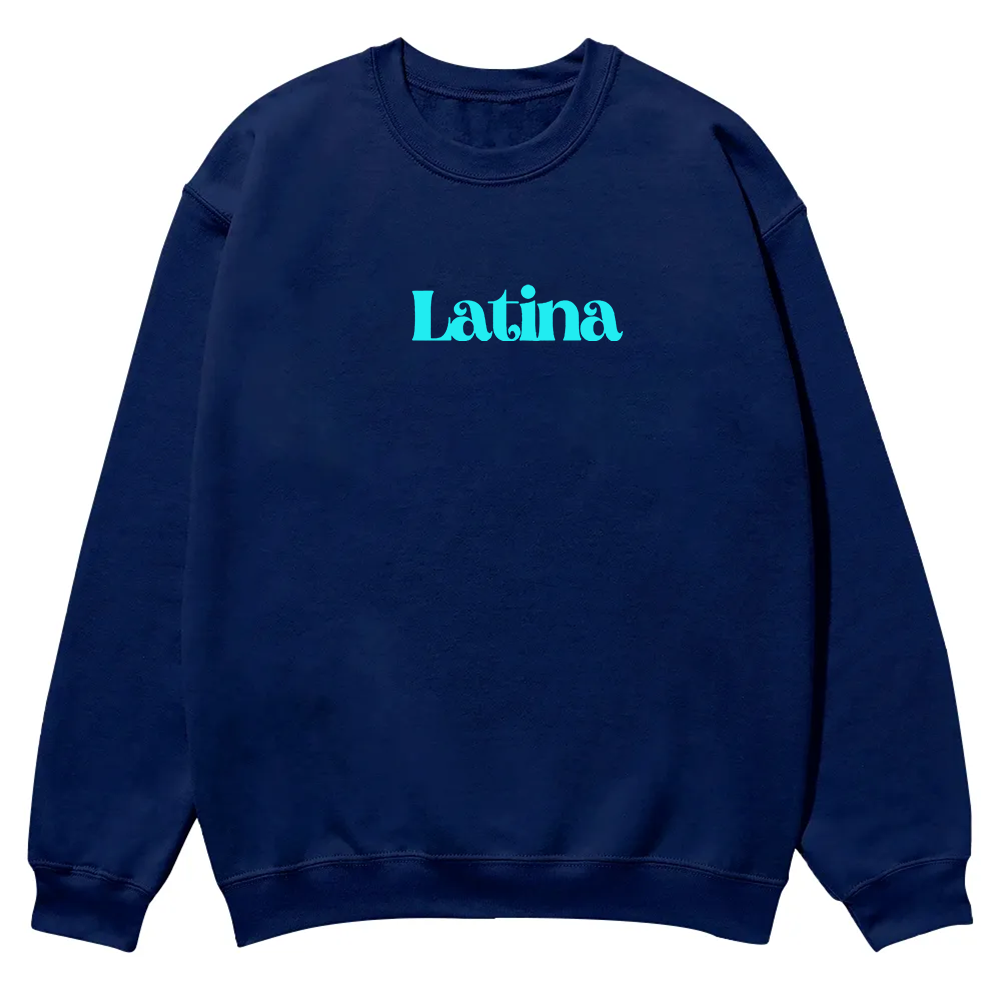 Latina Unisex Fit  Casual Crewneck Sweatshirt wearishow