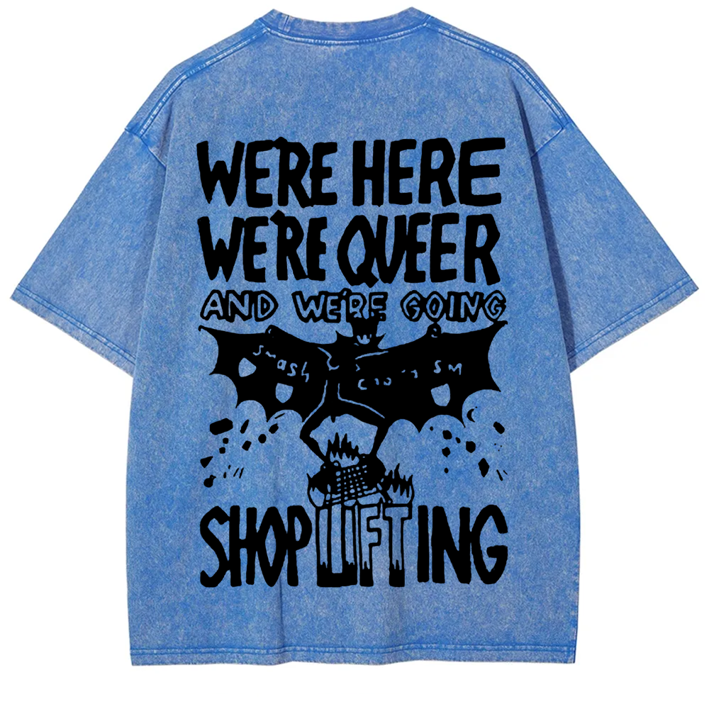 Unisex Vintage  We are Here， We are  Queer t-Shirt