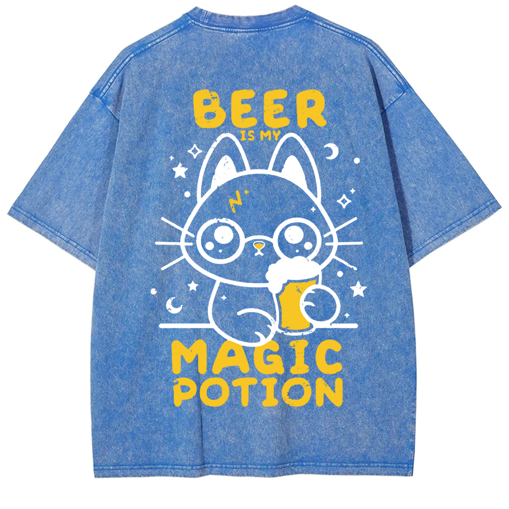 Unisex Vintage Beer Is My Magic Potion Music t-Shirt