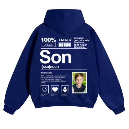 Addcustom Photo family Solid Color Hoodie