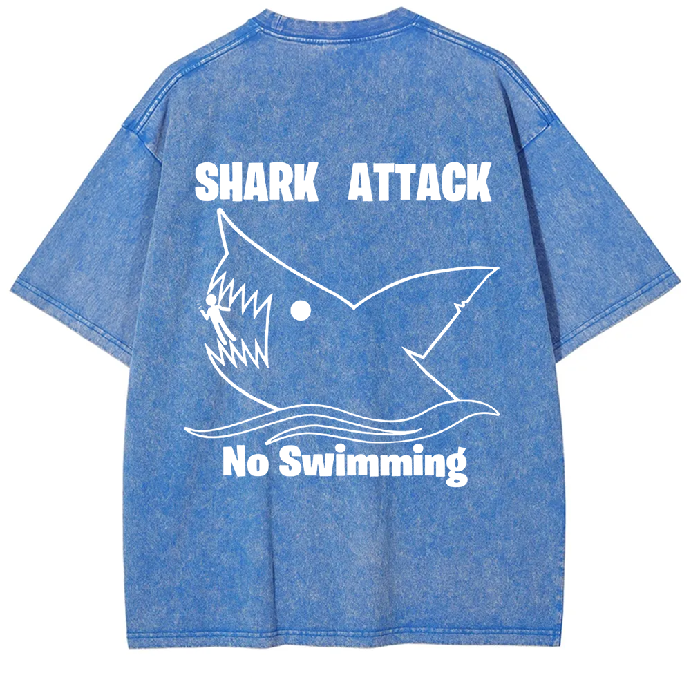 Unisex Vintage Shark Attack funny t-Shirt
