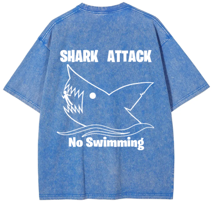 Unisex Vintage Shark Attack funny t-Shirt
