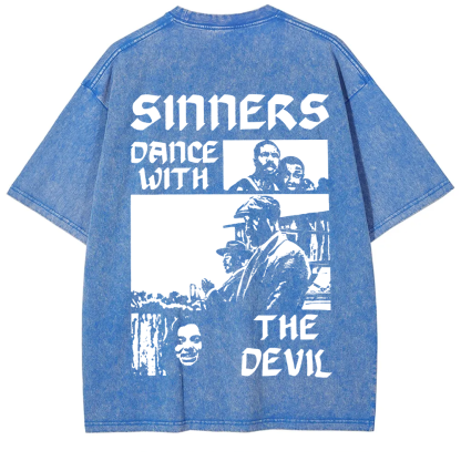 Unisex Vintage Sinners Horror Movie t-Shirt