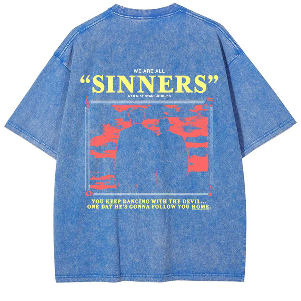 Unisex Vintage Sinners Horror Movie t-Shirt