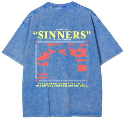 Unisex Vintage Sinners Horror Movie t-Shirt