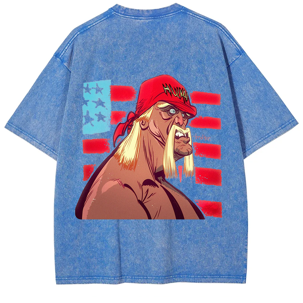 Unisex Vintage  Wrestling WWE Hulk Hogan Real American t-Shirt