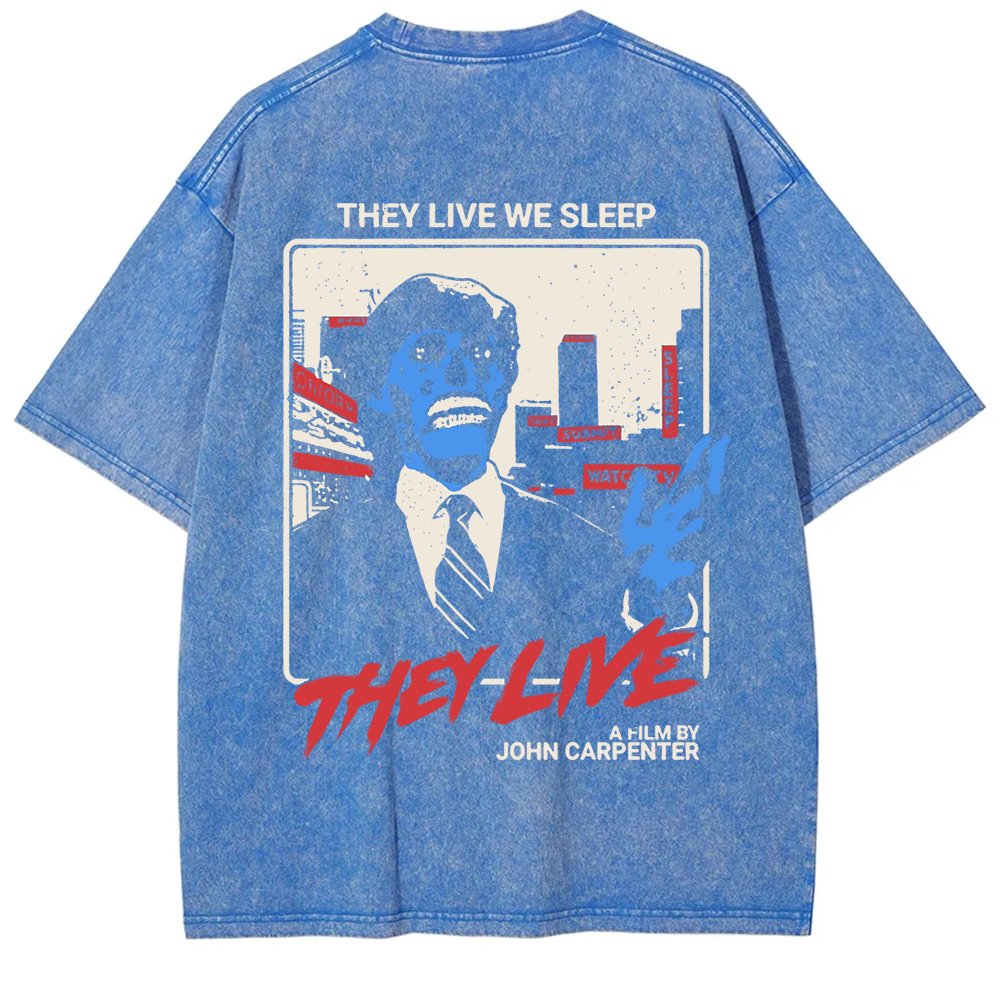 Unisex Vintage They Live horror movie  t-Shirt