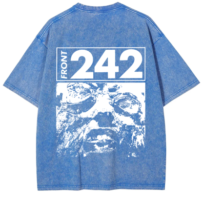 Unisex Vintage  Front 242 Rock Band  t-Shirt