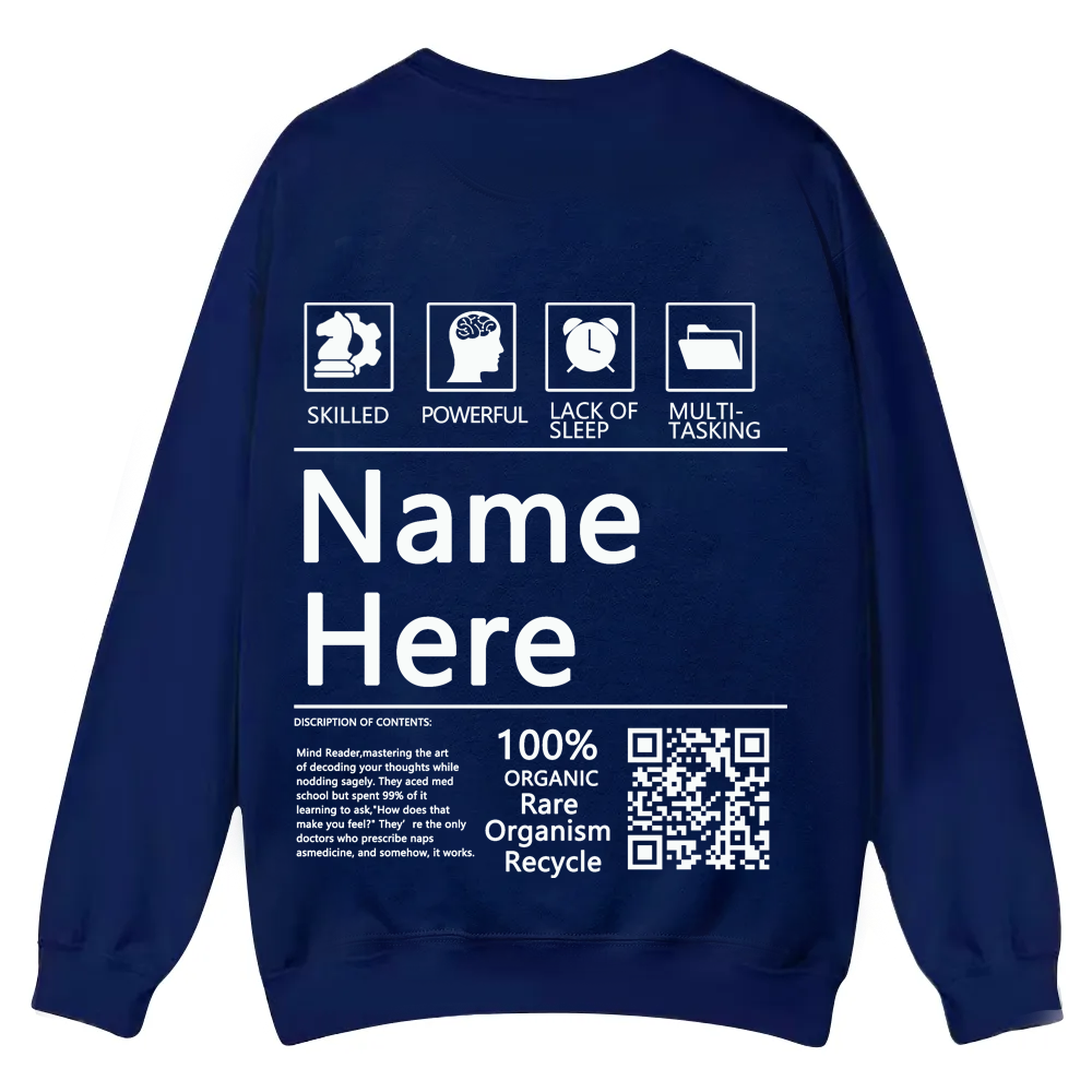QR Code Customized Unisex Crew Sweatshirt