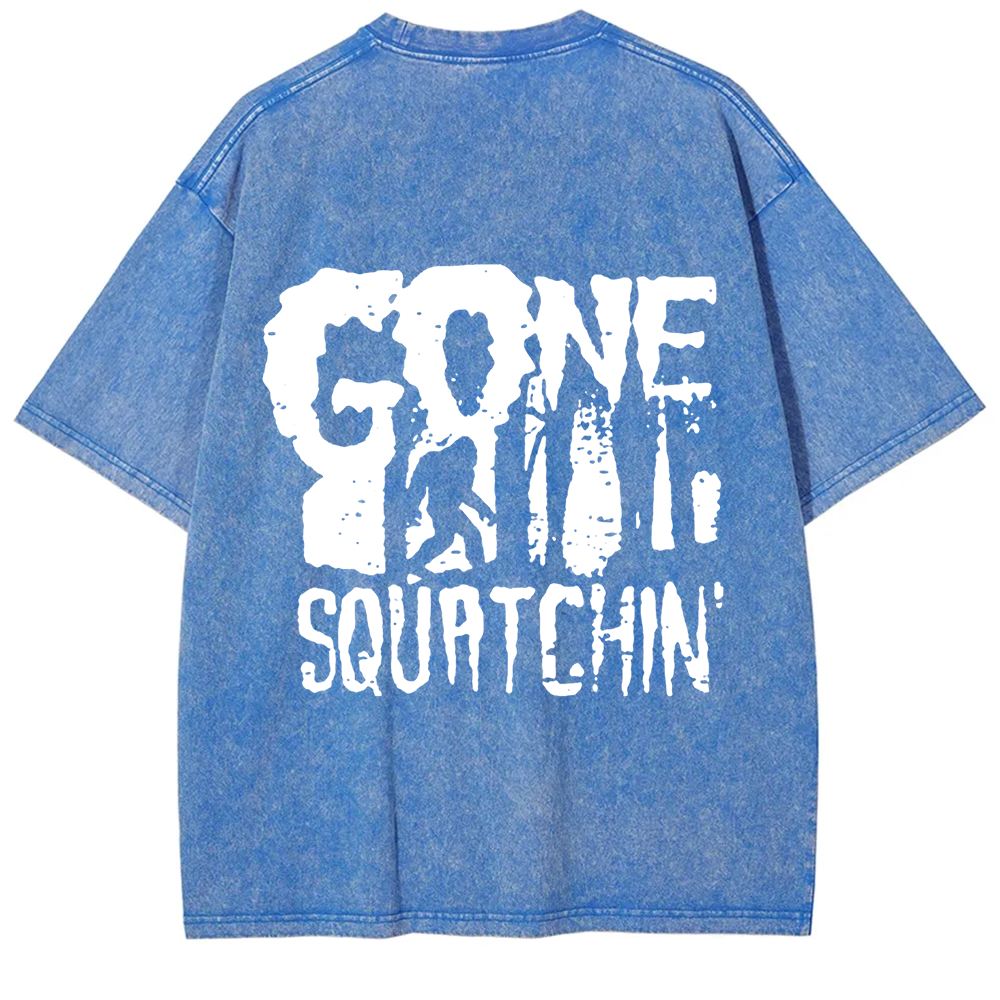 Unisex Vintage Gone Squatching Funny Big Foot t-Shirt