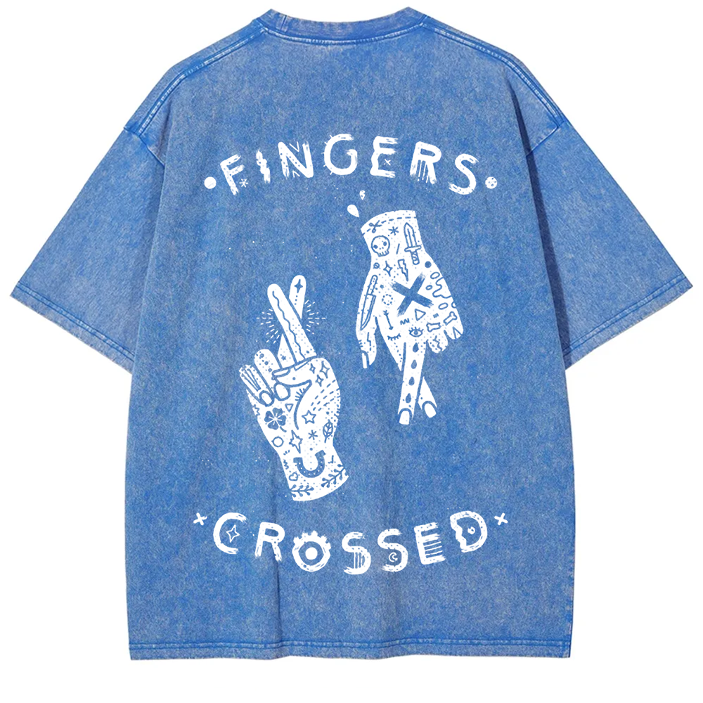 Unisex Vintage Fingers Crossed Music t-Shirt