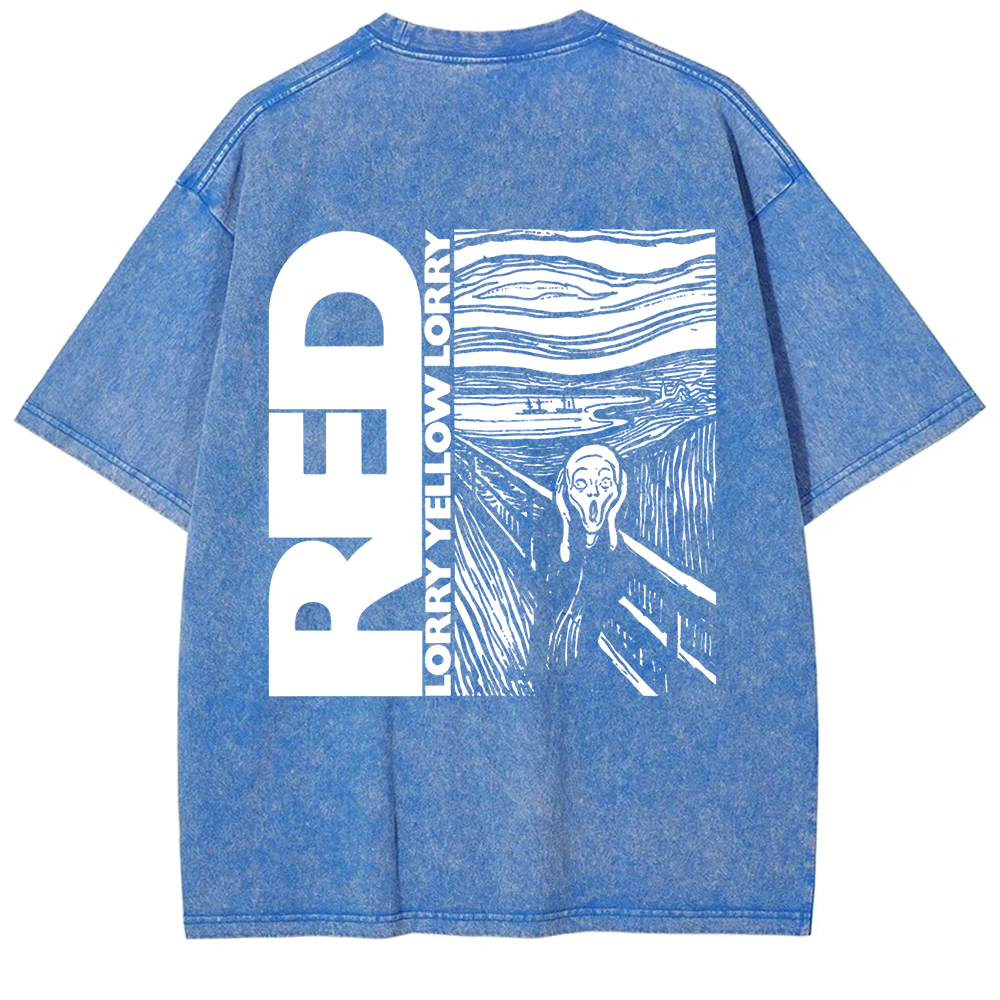 Unisex Vintage  Red Lorry Yellow Lorry Band t-Shirt