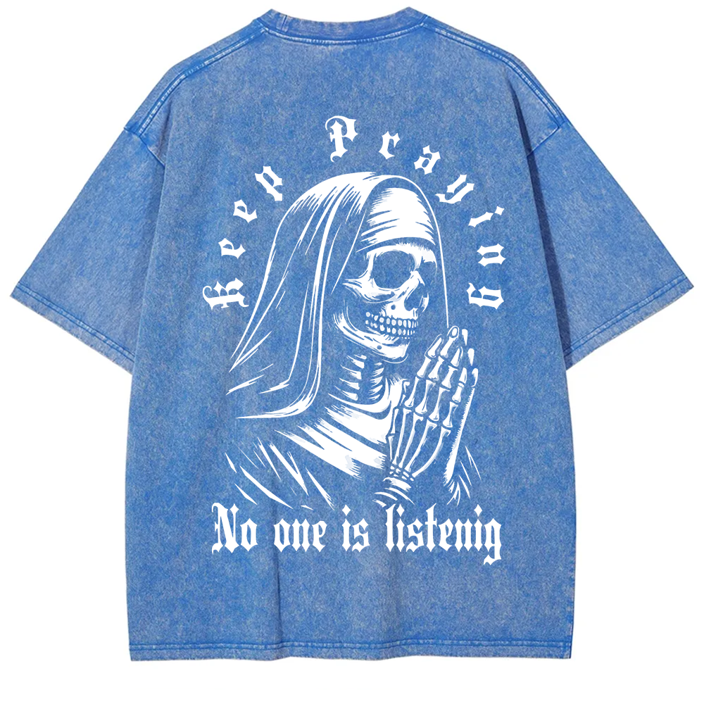 Unisex Vintage Satanic Skull Devil Nun t-Shirt
